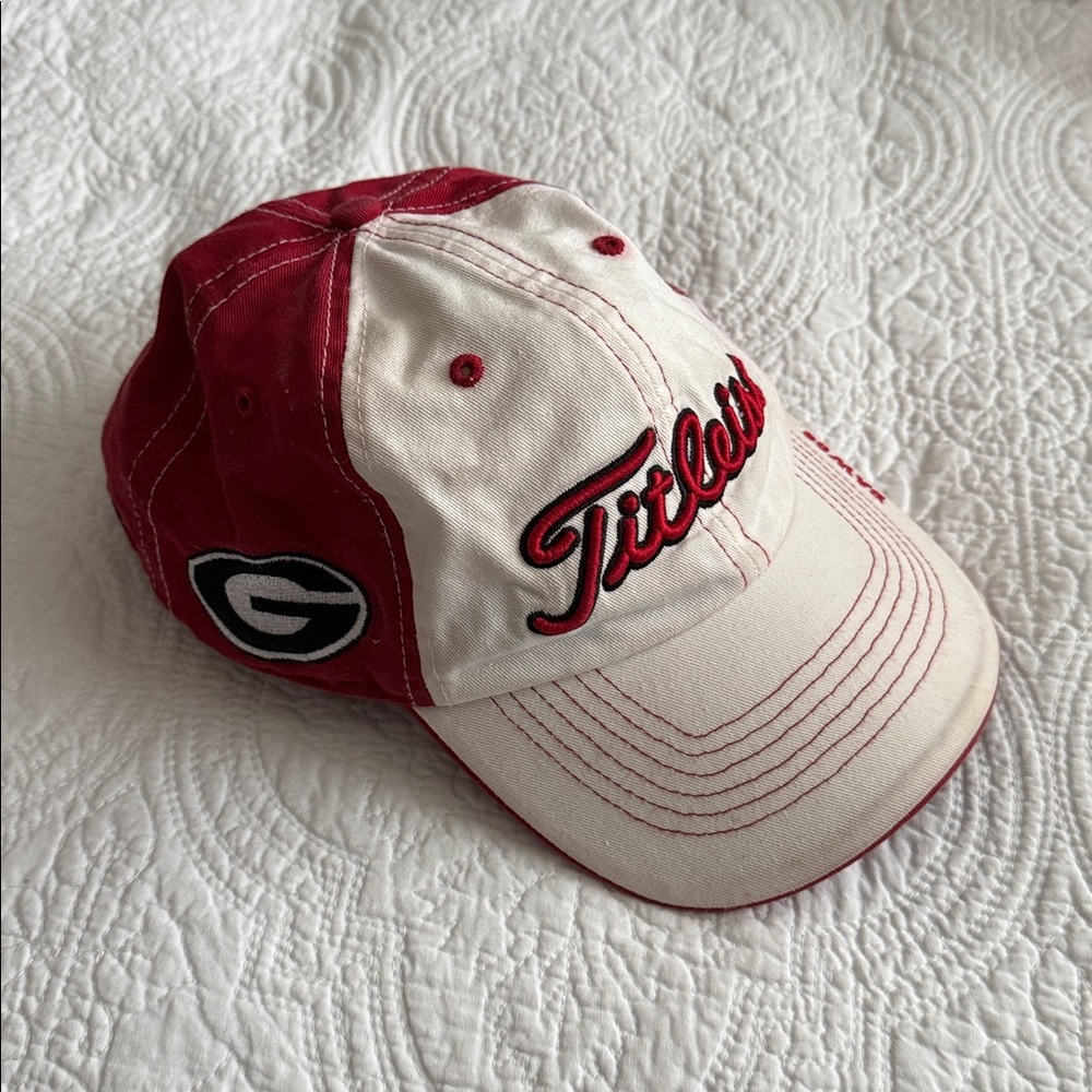 Titleist Officially Licensed UGA Unisex Red and White Ball Cap